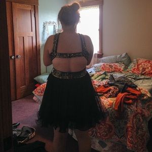 Navy blue homecoming dress